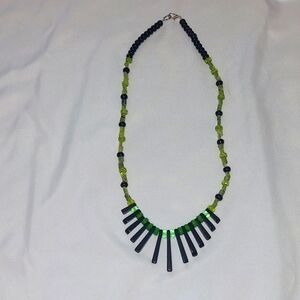 Apatite chips,Crystal, and Glass Beads.Handmade .Artisan